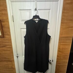 Cato Sleeveless V-Neck Black Women's Wrap Dress